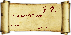 Feld Napóleon névjegykártya